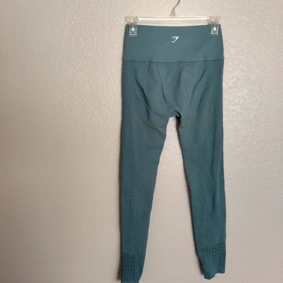 Gymshark energy seamless leggings blue green  sz M - Picture 6 of 7